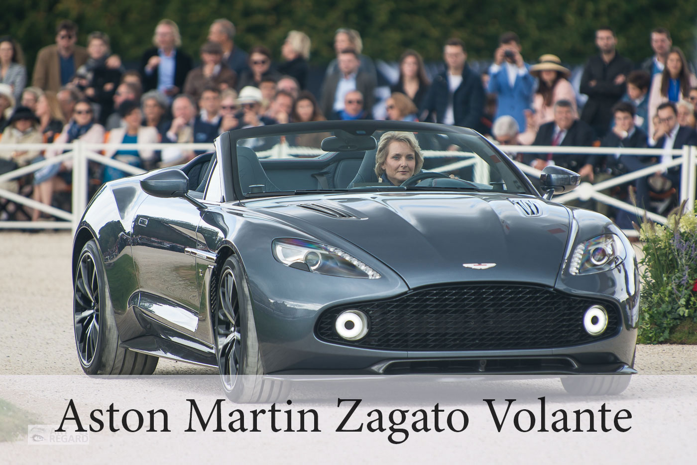 Présentation de l' Aston Martin Vanquish Zagato Volante à Chantilly